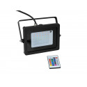 Reflector de exterior cu LED-uri SMS RGB si telecomanda IR, Eurolite LED IP FL-30 SMD RGB