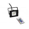 Reflector de exterior cu LED-uri SMD RGB si telecomanda IR, Eurolite LED IP FL-10 SMD RGB