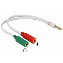 Cablu adaptor Jack 3.5 TRRS tata la 2 x Jack 3.5 mama DelocK
