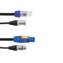 Cablu combi DMX P-Con/XLR 3 pini 1,5m, Eurolite 30227780