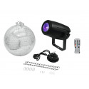 Set sfera cu oglinzi 30 cm, motor, proiector LED Eurolite 20000562
