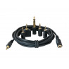 Extensie cablu casti - 3m, cu set adaptoare Omnitronic 14006503