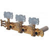 Set de 3 cheite de acordaj aurite cu lira pentru chitara clasica, GEWA 545.342