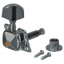 Set de 6 cheite de acordaj cu butoni negri pentru chitara acustica, GEWA 545.505