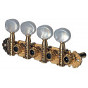Cheita de acordaj aurita cu buton acrilic marmorat pentru mandolina, GEWA 545.580