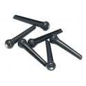 Set de 6 cuie din PVC pentru chitara, cu Abalone-dot, negru, GEWA 555.007
