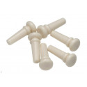 Set de 6 cuie terminale din PVC pentru chitara clasica si acustica, crem, GEWA 555.100