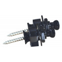 Set de 2 butoane curea chitara cu accesoriu fixare, negru lucios, GEWA 555.114