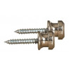 Set de 2 butoni simpli curea chitara pt strap lock/security lock, nichelat, GEWA 555.116