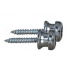 Set de 2 butoni simpli curea chitara pt strap lock/security lock, cromat, GEWA 555.117