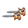 Set de 2 butoni simpli curea chitara pt strap lock/security lock, aurit, GEWA 555.118