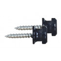 Set de 2 butoni simpli curea chitara pt strap lock/security lock, negru lucios, GEWA 555.120