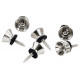 Set 6 butoane curea de metal 14 mm, cu surub si pasla neagra, GEWA 555.140