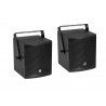 Pereche boxe satelit de 6,5 "cu suport, 130 W RMS, 8 ohm, negre, Omnitronic MOLLY-6