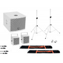 Set MOLLY 2.1 Active System Sub + 2x Top + Accessories, white, Omnitronic 20000837