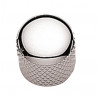 Buton potentiometru metal negru cap rotunjit, Partsland 556.119