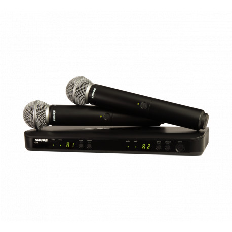 Set 2 microfoane wireless Shure BLX288E/SM58