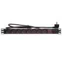 Distribuitor 8 prize Schuko pentru rack PDU 8P AL 19"+ intr