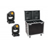 Set 2 x moving head + case Eurolite 2x LED moving head spot including PRO flightcase