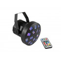 Derby mic cu 4 LED-uri, schimbare de culoare RGBW și telecomandă IR, Eurolite LED Mini Z-20 USB 