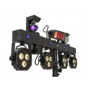 Bara compacta cu derby, spoturi, scanere, efect UV, port QuickDMX si geanta, Eurolite LED KLS Scan Next FX