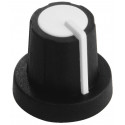 Buton rotativ negru cu alb, Monacor KN-11/WS