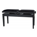 Scaun pian DeLuxe cu bancheta dubla, negru mat, GEWA 130.200