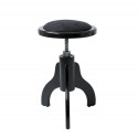 Scaun rotund cu 3 picioare pentru pian, negru lucios, GEWA 130.710