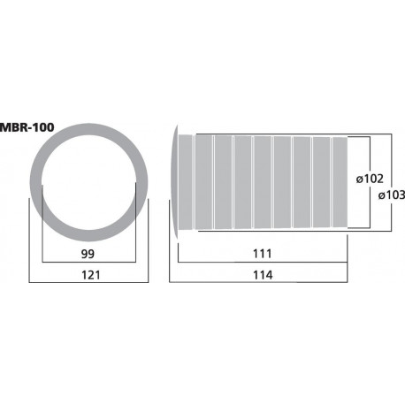 Bass-reflex tube Stage Line MBR-100
