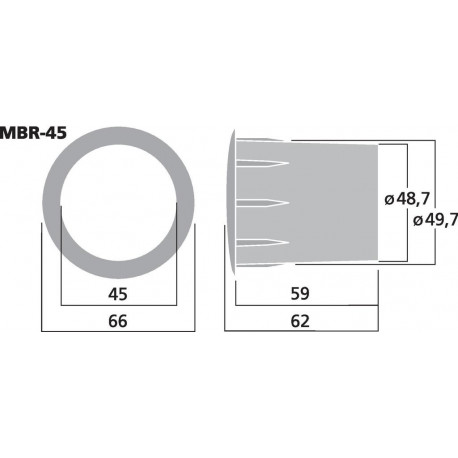 Bass-reflex tube Stage Line MBR-45