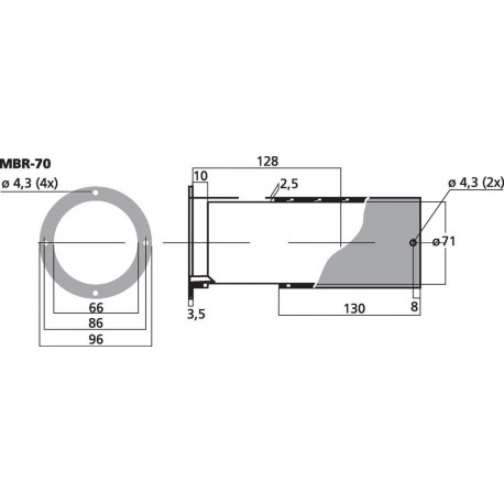 Bass-reflex tube Stage Line MBR-70