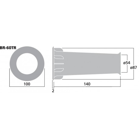 Bass-reflex tube Stage Line BR-60TR