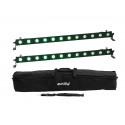 Set 2 bare LED RGB+UV de 1 m + husa, Eurolite Set 2x LED BAR-12 QCL RGB+UV Bar + Soft-Bag