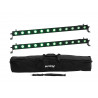 Set 2 bare LED RGB+UV de 1 m + husa, Eurolite Set 2x LED BAR-12 QCL RGB+UV Bar + Soft-Bag
