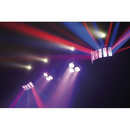 Set 4 lumini LED + 4 strobe + laser Showtec QFX
