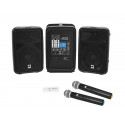 Set COMBO-160BT active PA system + UWM-2HH USB Wireless mic set, Omnitronic 20000634