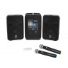 Set COMBO-160BT active PA system + UWM-2HH USB Wireless mic set, Omnitronic 20000634