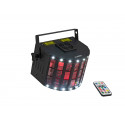Efect lumini DMX cu laser RG, LED derby , stroboscop si telecomandă IR, Eurolite Laser Derby MK2