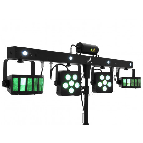 Set bara + lumini (laser + 2 derby + 2 proiectoare + strobo), Eurolite LED KLS Laser Bar PRO FX Light Set (51741091)