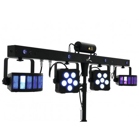 Set bara + lumini (laser + 2 derby + 2 proiectoare + strobo), Eurolite KLS Laser Bar PRO FX