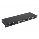 Splitter DMX 4x4 cu XLR cu 3 pini, Eurolite DMX Power Splitter 4x4 3-pin XLR