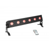 Bara cu 6 LED-uri RGBW alimentare cu baterie, telecomanda IR, Eurolite AKKU Bar-6 Entry QCL RGBW Bar