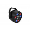 Proiector cu 12 LED-uri RGBW 1W si DMX, Eurolite AKKU Mini PARty RGBW Spot MK2