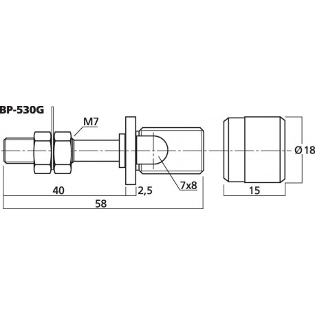 Pair of high-end speaker pole terminals Monacor BP-530G