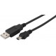 Cablu USB A - mini USB B Monacor USB-180BM