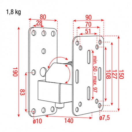 Suport boxa de perete compact DAP Audio