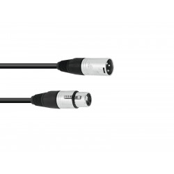 Cablu DMX, XLR mama-tata 3 pini, negru, 1,5m, Sommer Cable 30307456