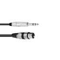 Cablu audio XLR mama la Jack 6.3 tata stereo, 2m Omnitronic 30225182