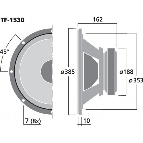 Difuzor bass Celestion TF-1530