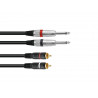 Cablu 2 Jack 6.3 mono tata la 2 RCA tata Omnitronic 30225213-1.5m